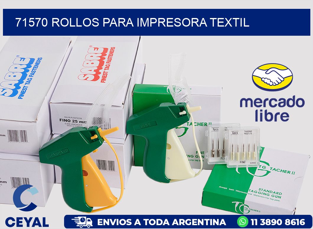 71570 rollos para impresora textil