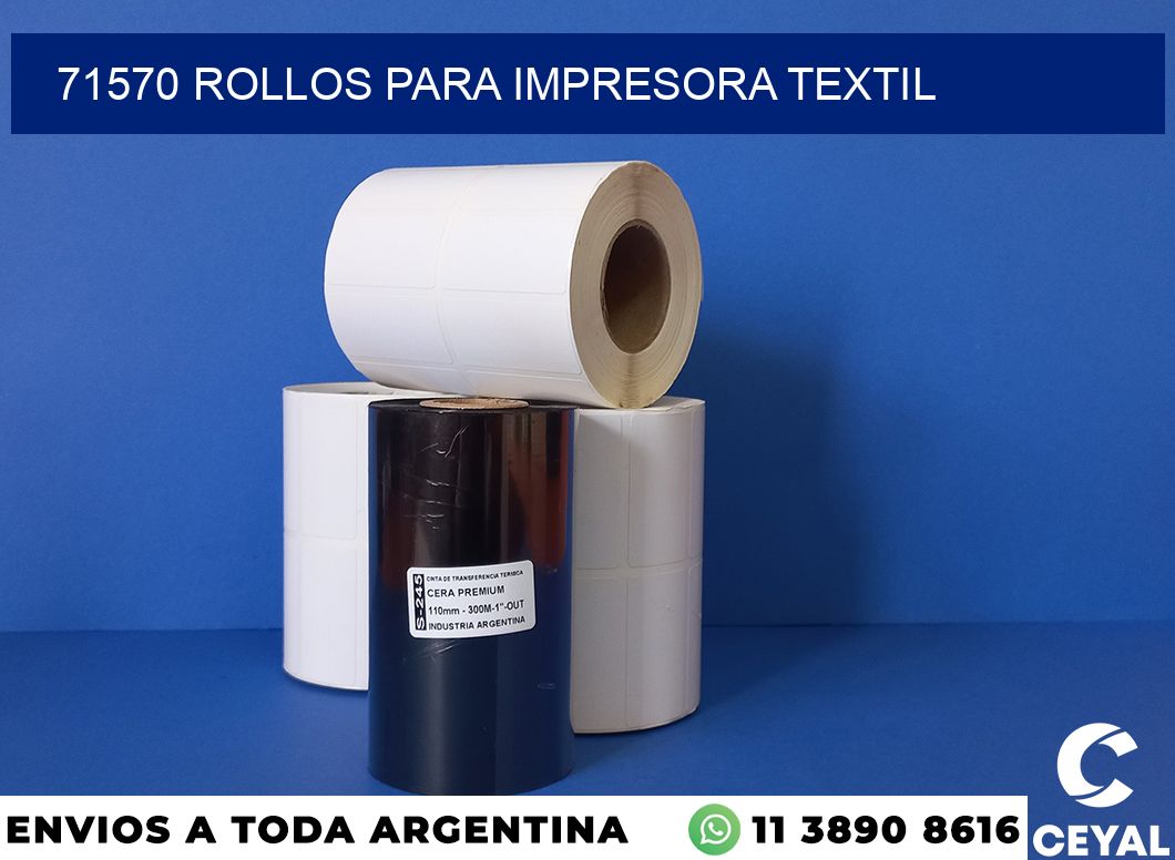 71570 rollos para impresora textil
