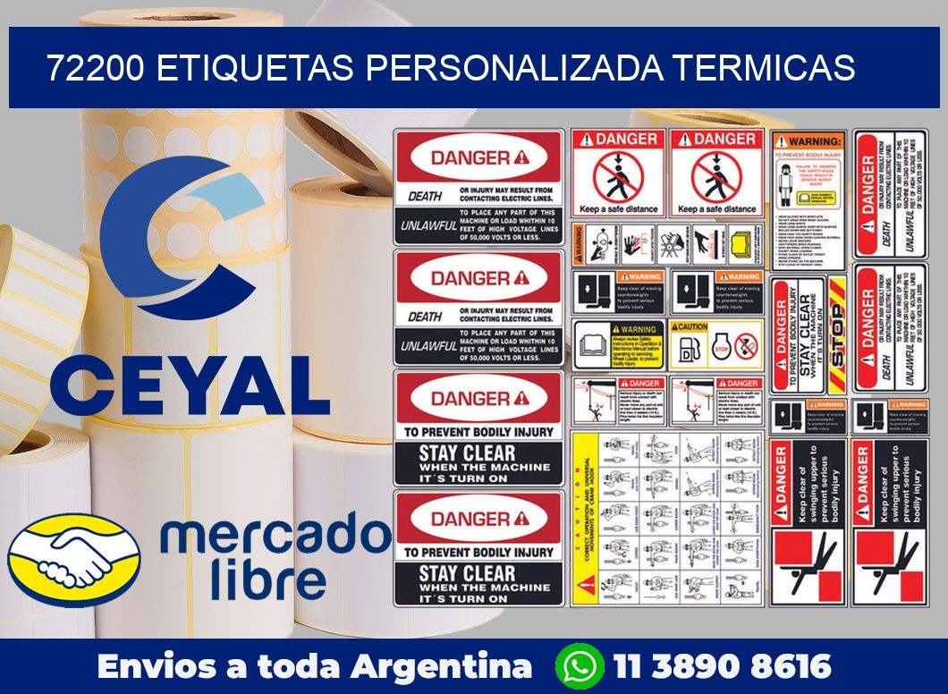 72200 etiquetas personalizada termicas