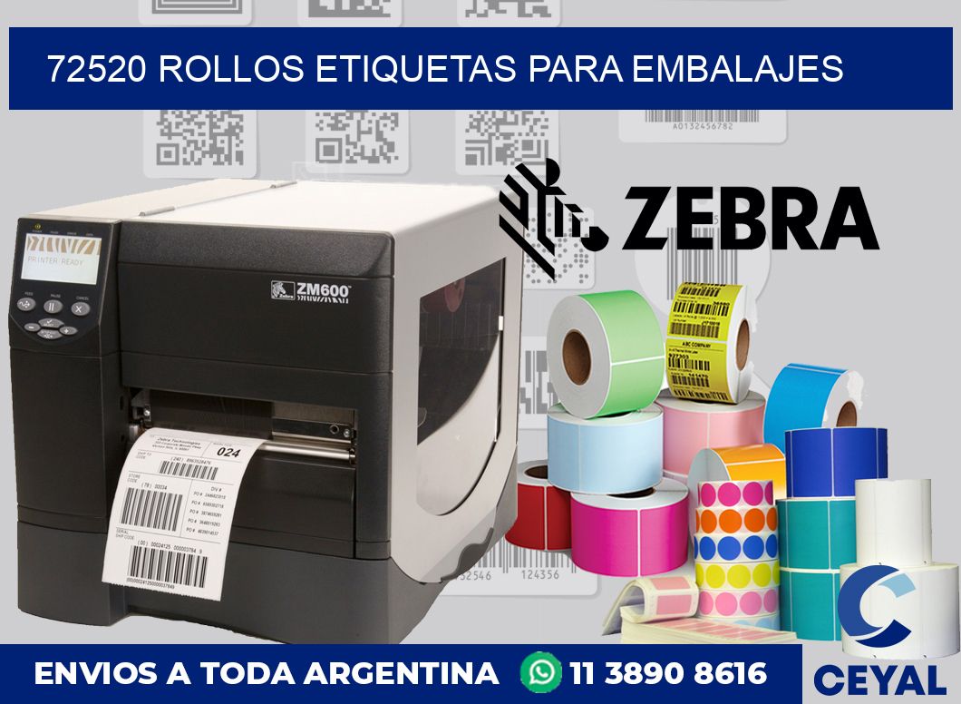 72520 rollos etiquetas para embalajes