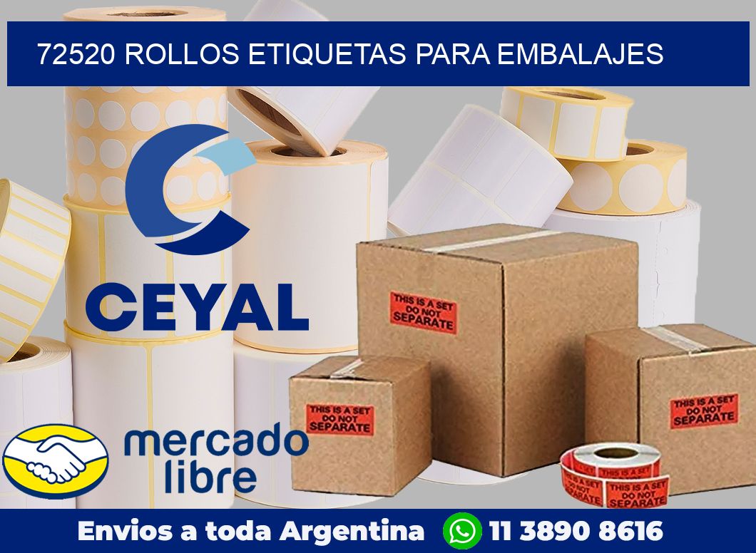 72520 rollos etiquetas para embalajes