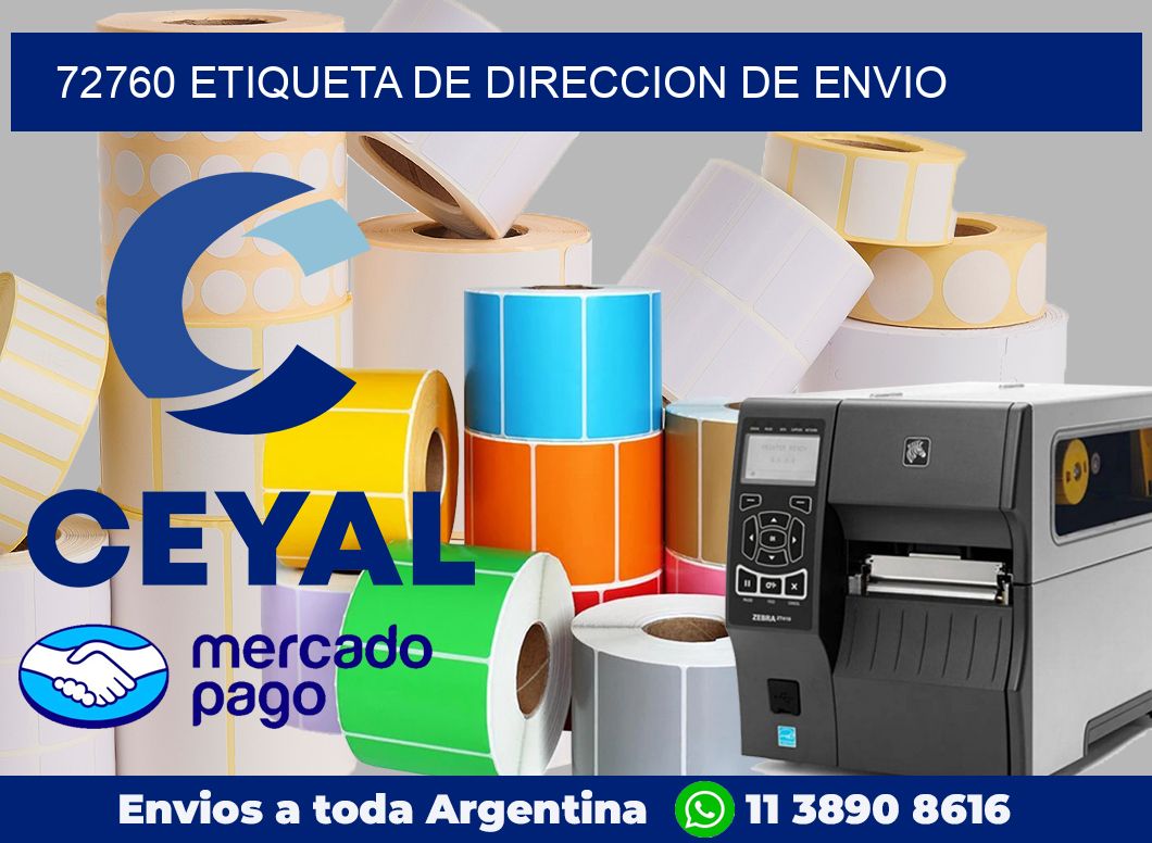 72760 Etiqueta de direccion de envio