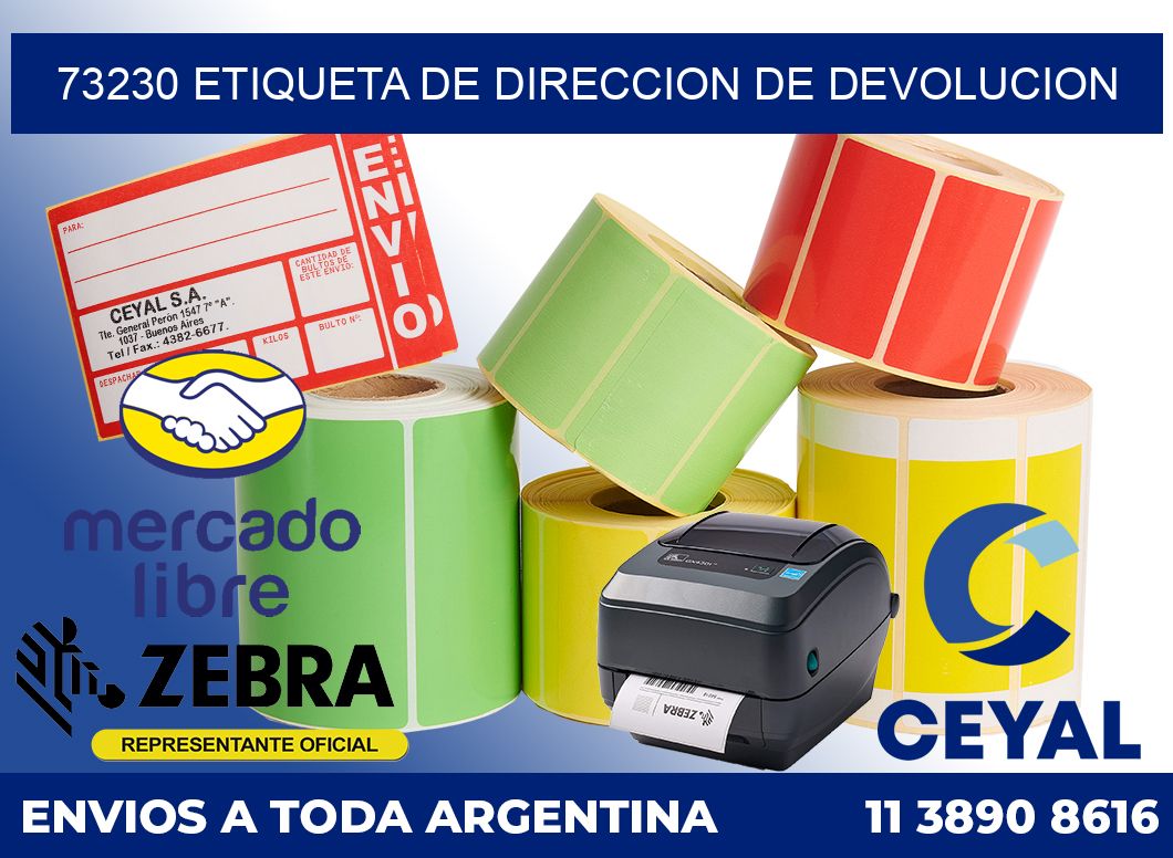 73230 Etiqueta de direccion de devolucion