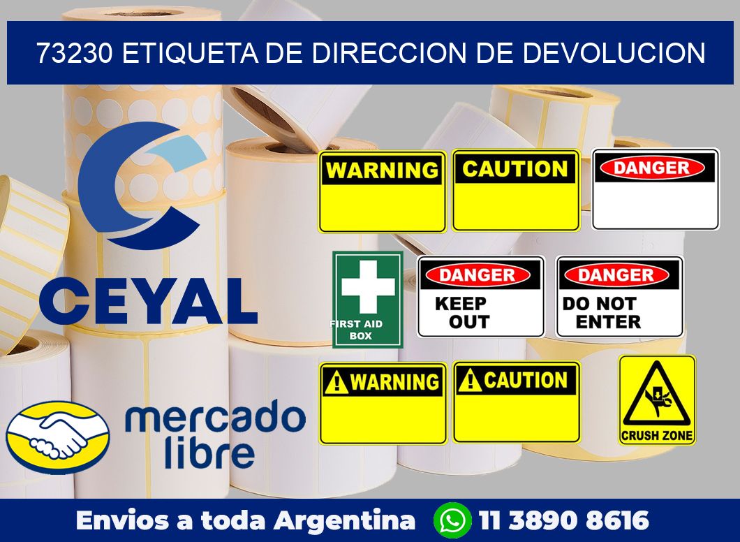 73230 Etiqueta de direccion de devolucion