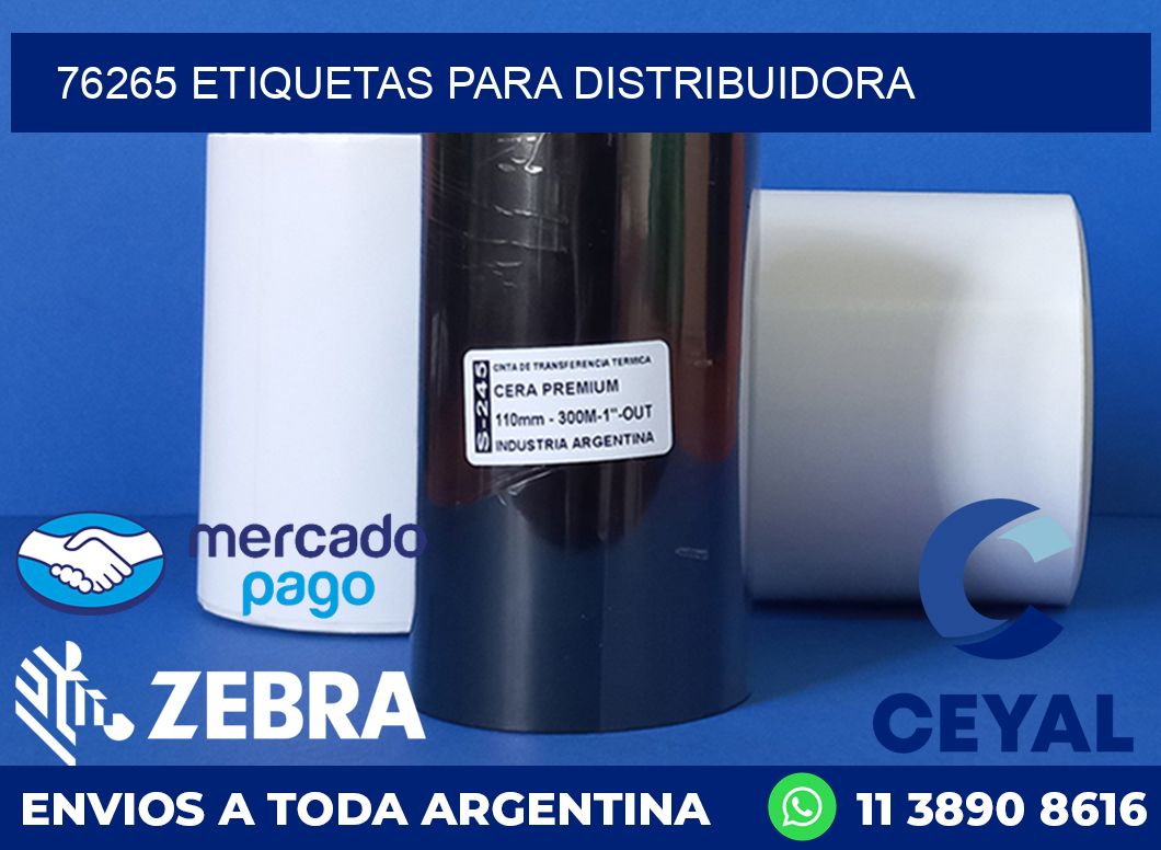 76265 etiquetas para distribuidora