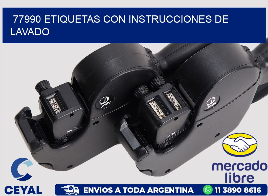 77990 Etiquetas con instrucciones de lavado