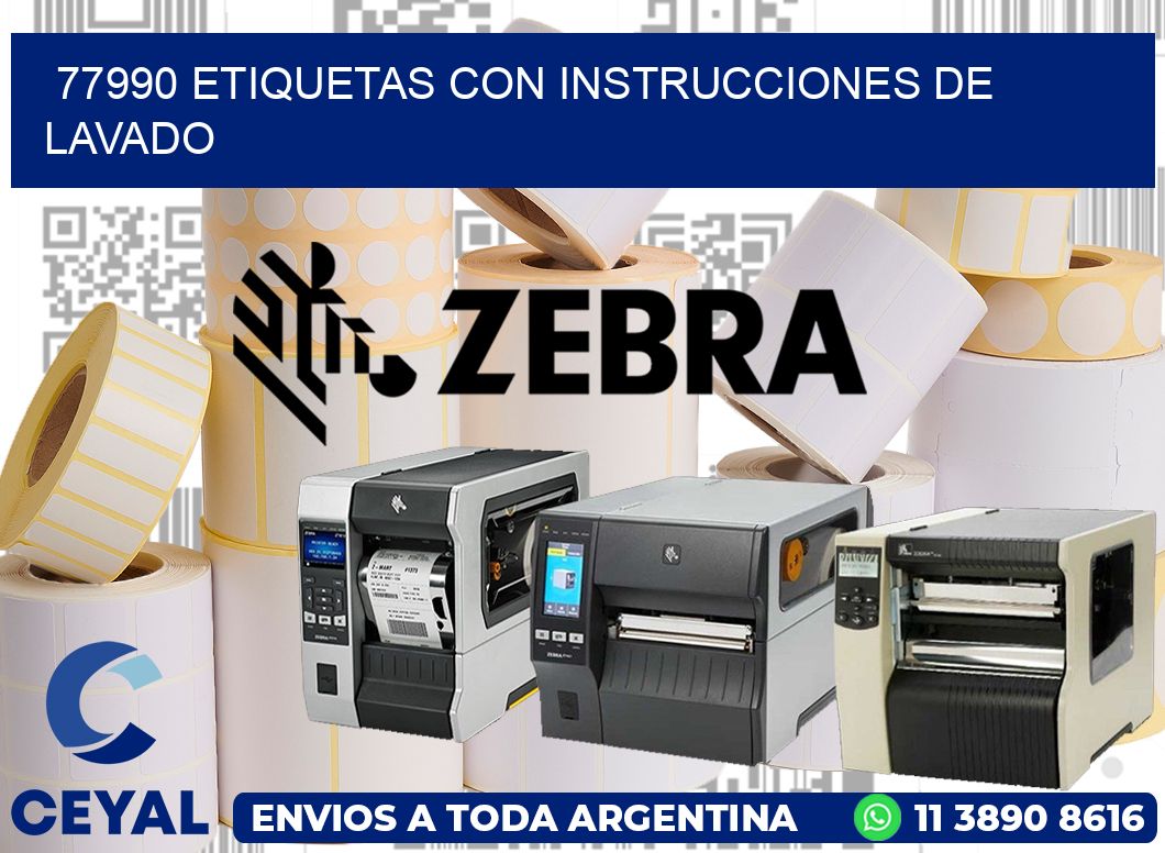 77990 Etiquetas con instrucciones de lavado