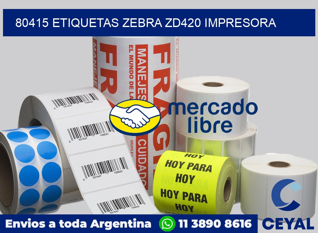 80415 etiquetas Zebra zd420 impresora