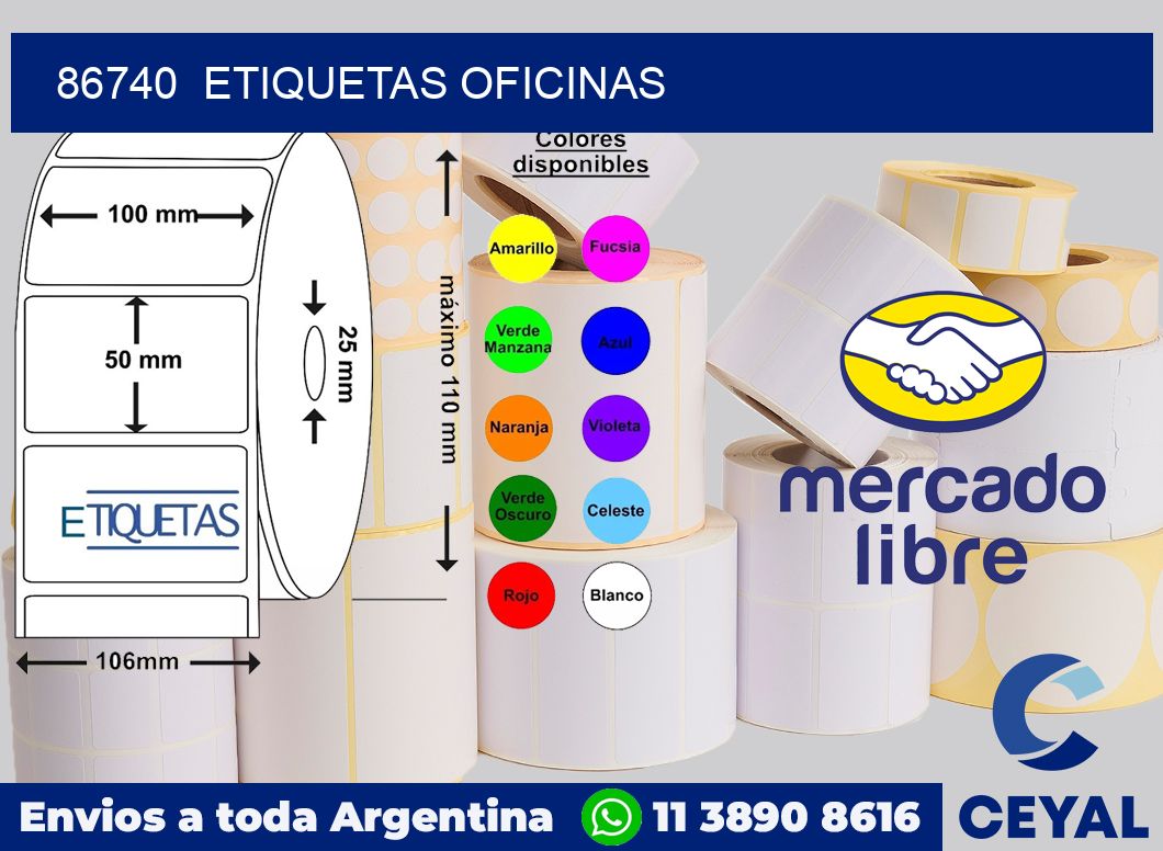 86740  Etiquetas oficinas