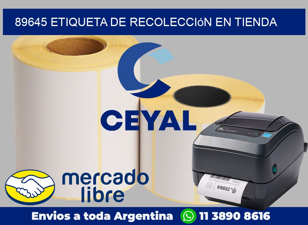 89645 Etiqueta de recolección en tienda