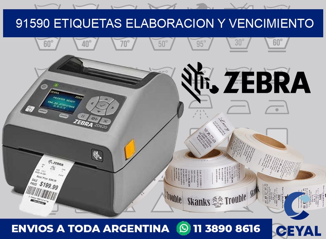 91590 Etiquetas elaboracion y vencimiento