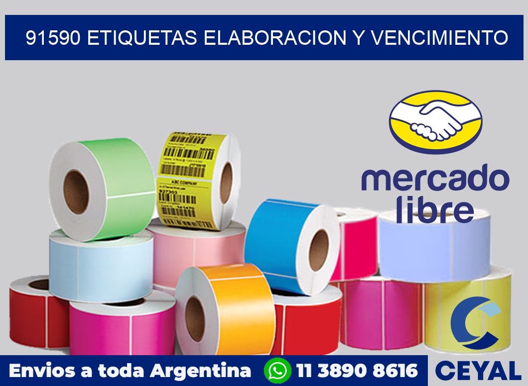 91590 Etiquetas elaboracion y vencimiento