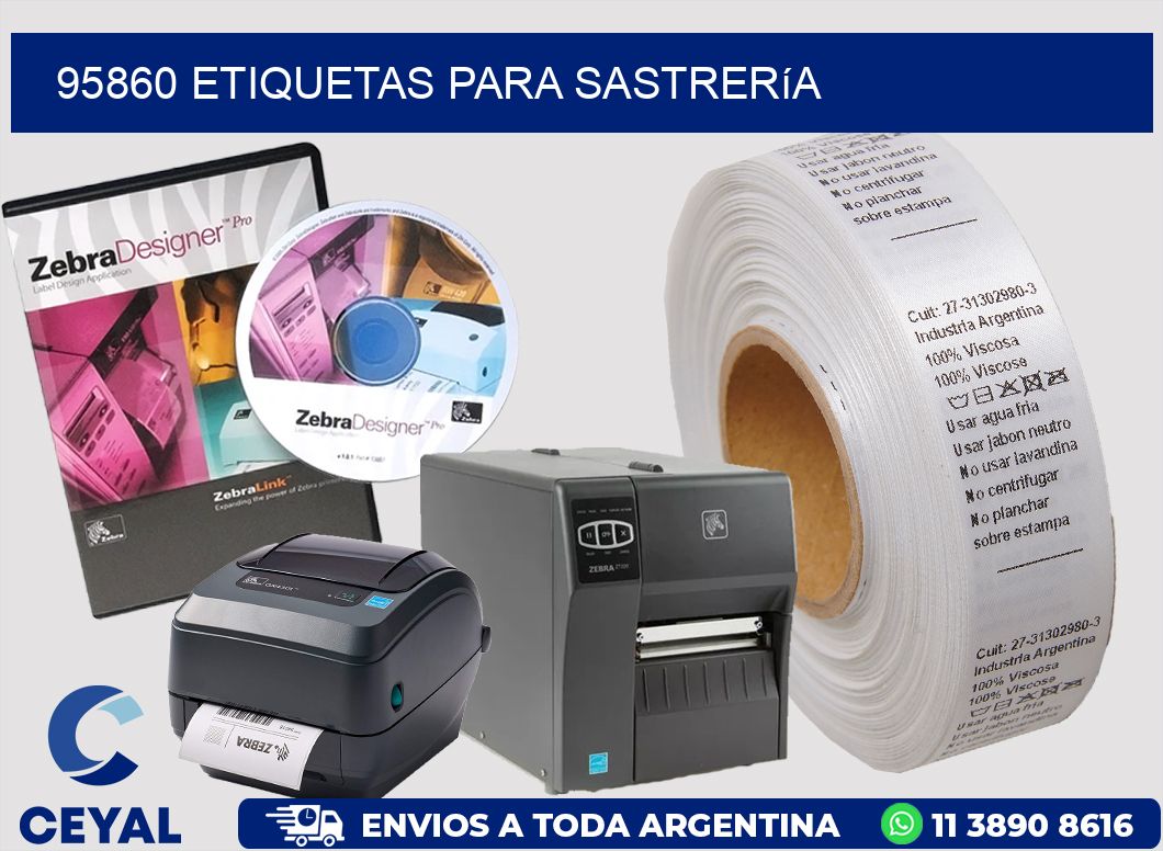 95860 Etiquetas para sastrería