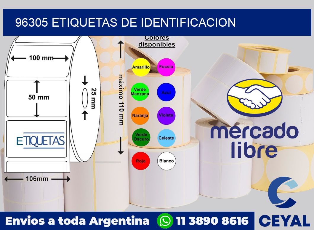 96305 Etiquetas de identificacion