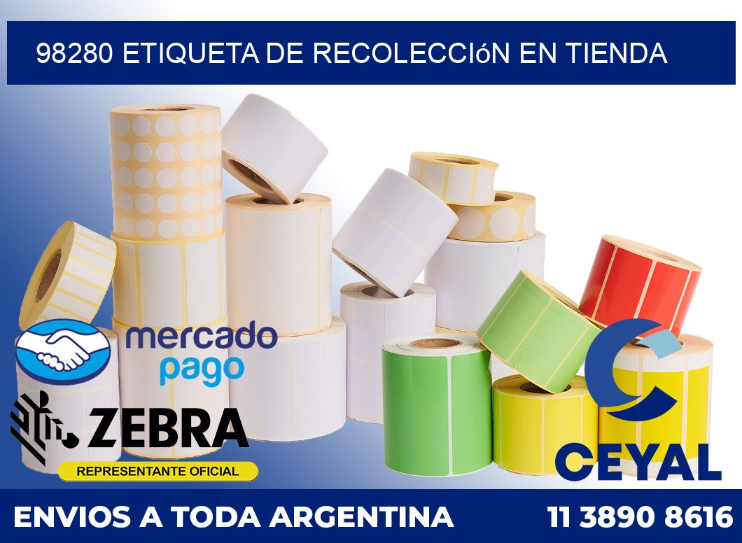 98280 Etiqueta de recolección en tienda