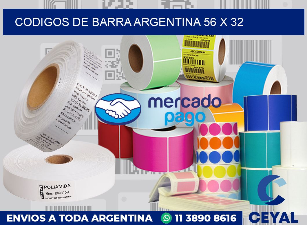 Codigos de barra Argentina 56 x 32