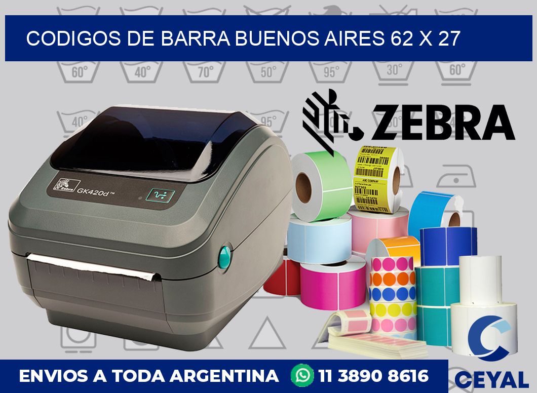Codigos de barra Buenos Aires 62 x 27