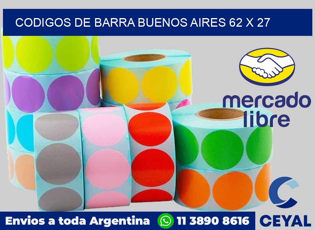 Codigos de barra Buenos Aires 62 x 27