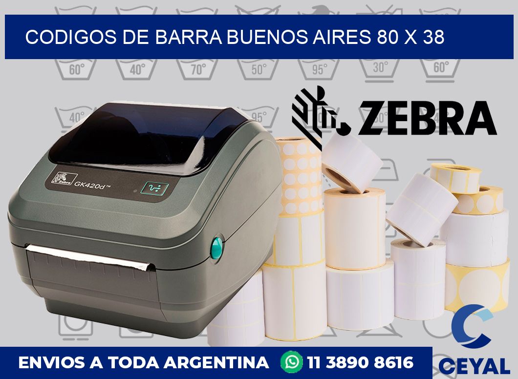 Codigos de barra Buenos Aires 80 x 38