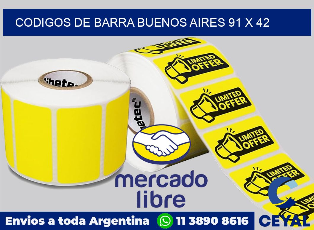 Codigos de barra Buenos Aires 91 x 42