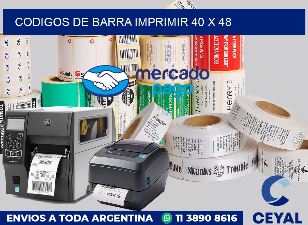 Codigos de barra imprimir 40 x 48