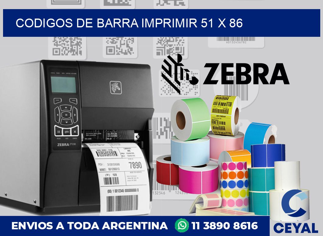Codigos de barra imprimir 51 x 86