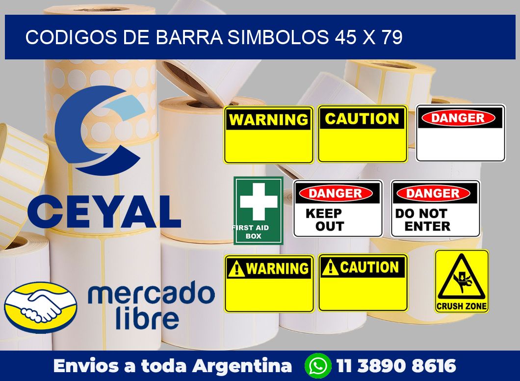 Codigos de barra simbolos 45 x 79