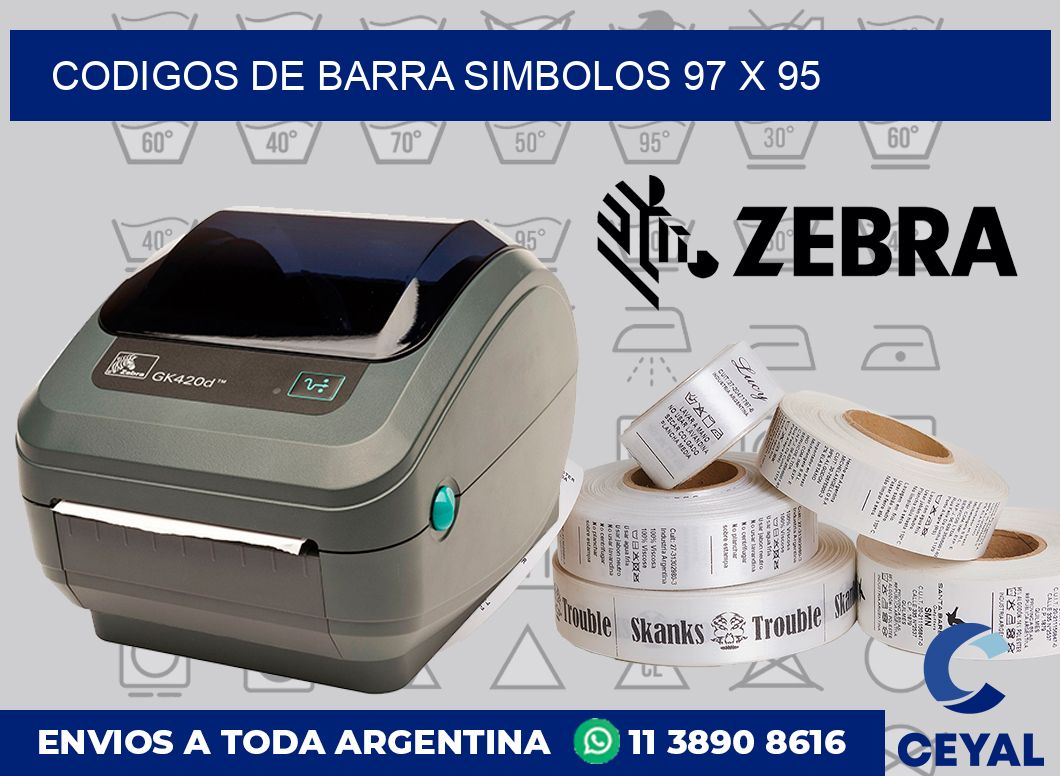 Codigos de barra simbolos 97 x 95
