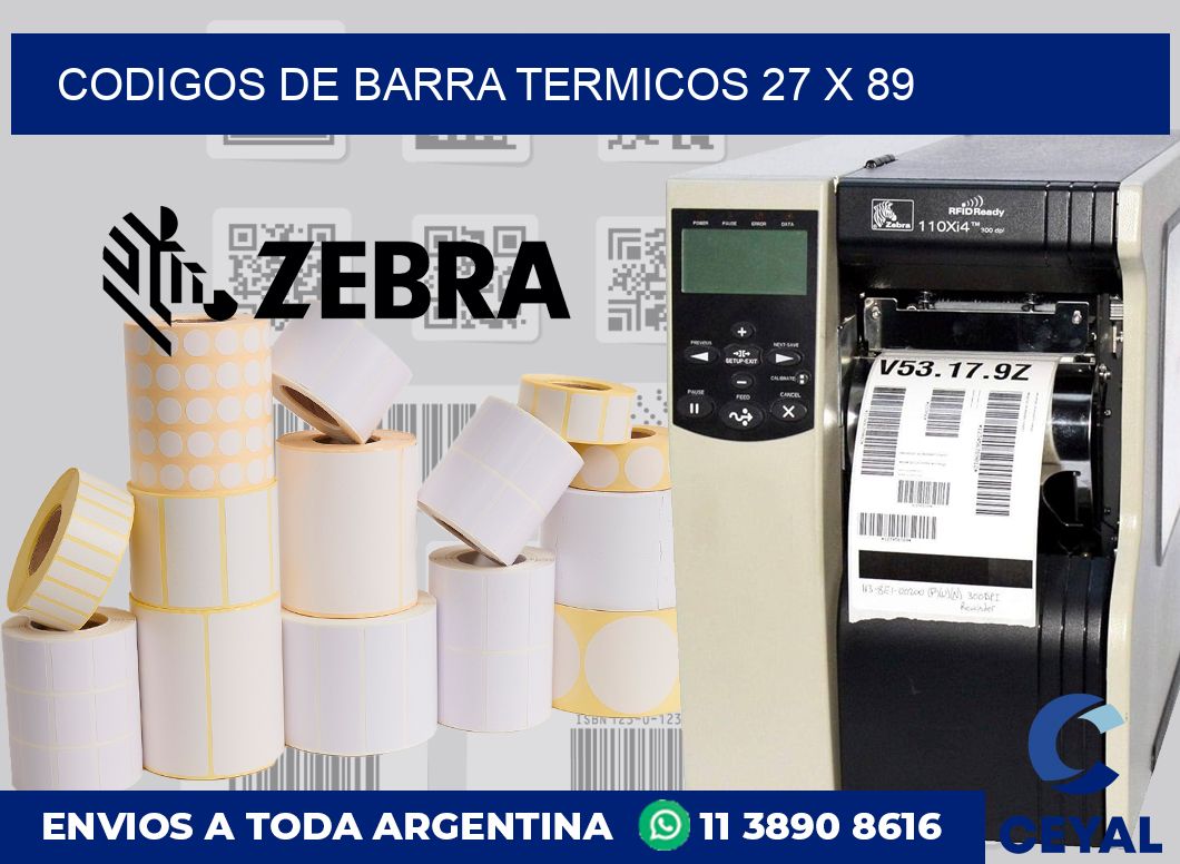 Codigos de barra termicos 27 x 89