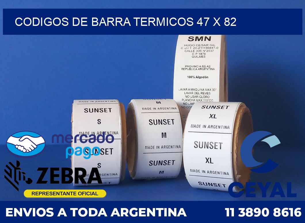 Codigos de barra termicos 47 x 82