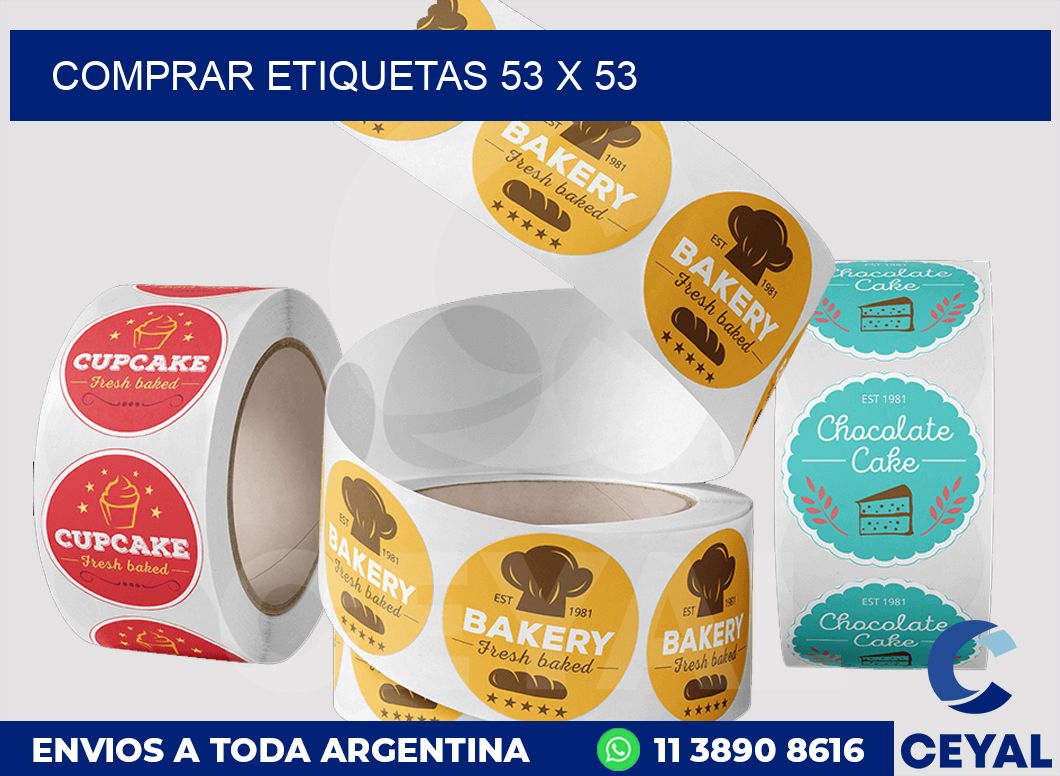 Comprar etiquetas 53 x 53