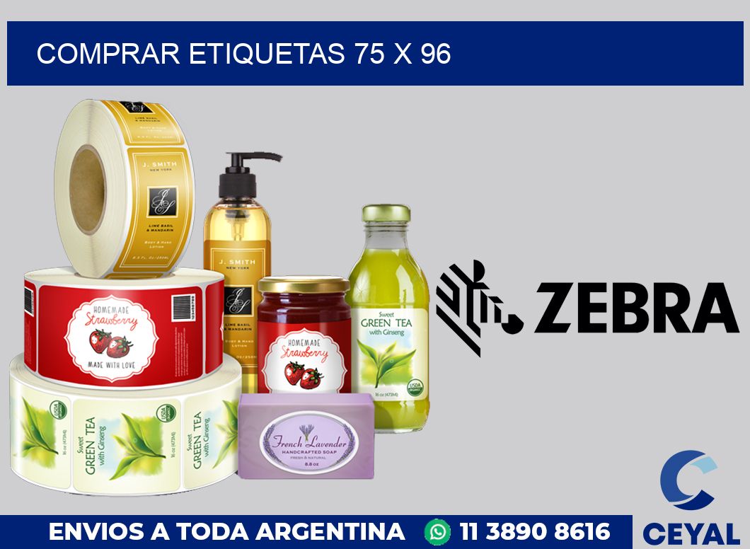 Comprar etiquetas 75 x 96