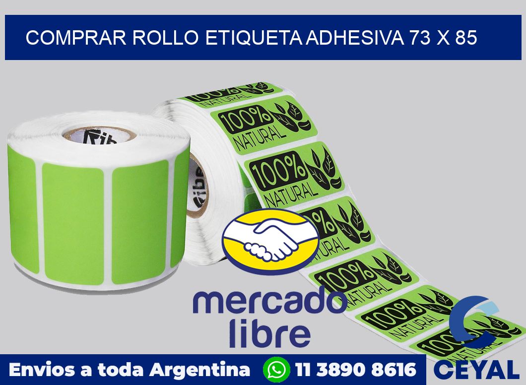 Comprar rollo etiqueta adhesiva 73 x 85