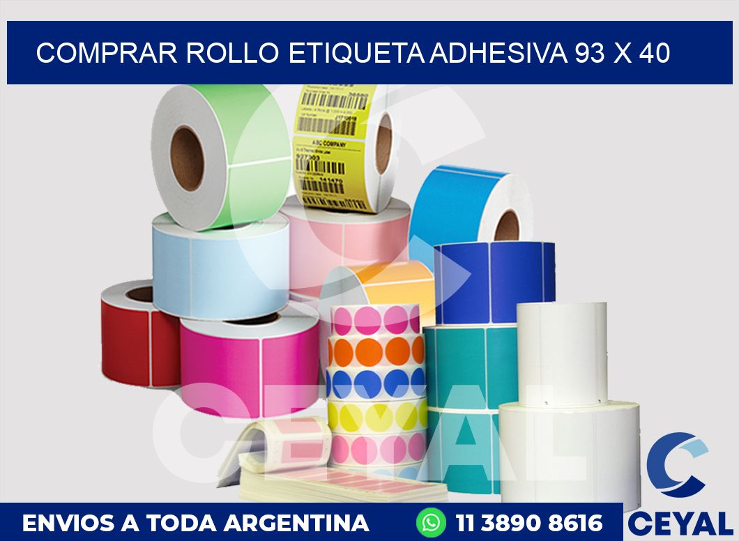 Comprar rollo etiqueta adhesiva 93 x 40