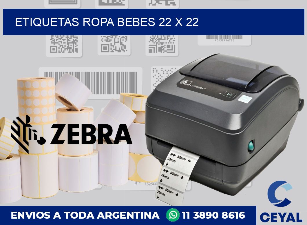 Etiquetas ropa bebes 22 x 22