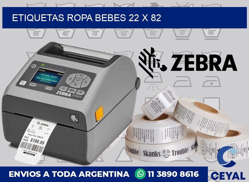 Etiquetas ropa bebes 22 x 82