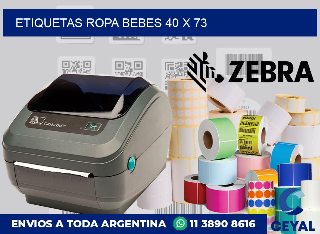 Etiquetas ropa bebes 40 x 73