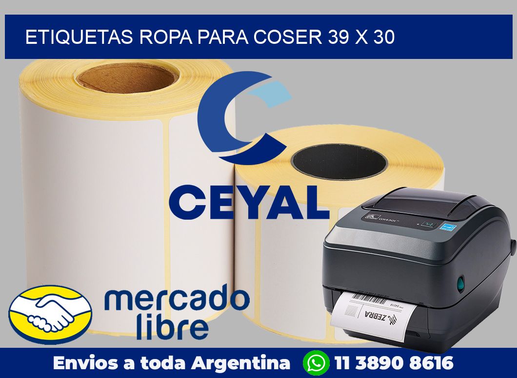 Etiquetas ropa para coser 39 x 30