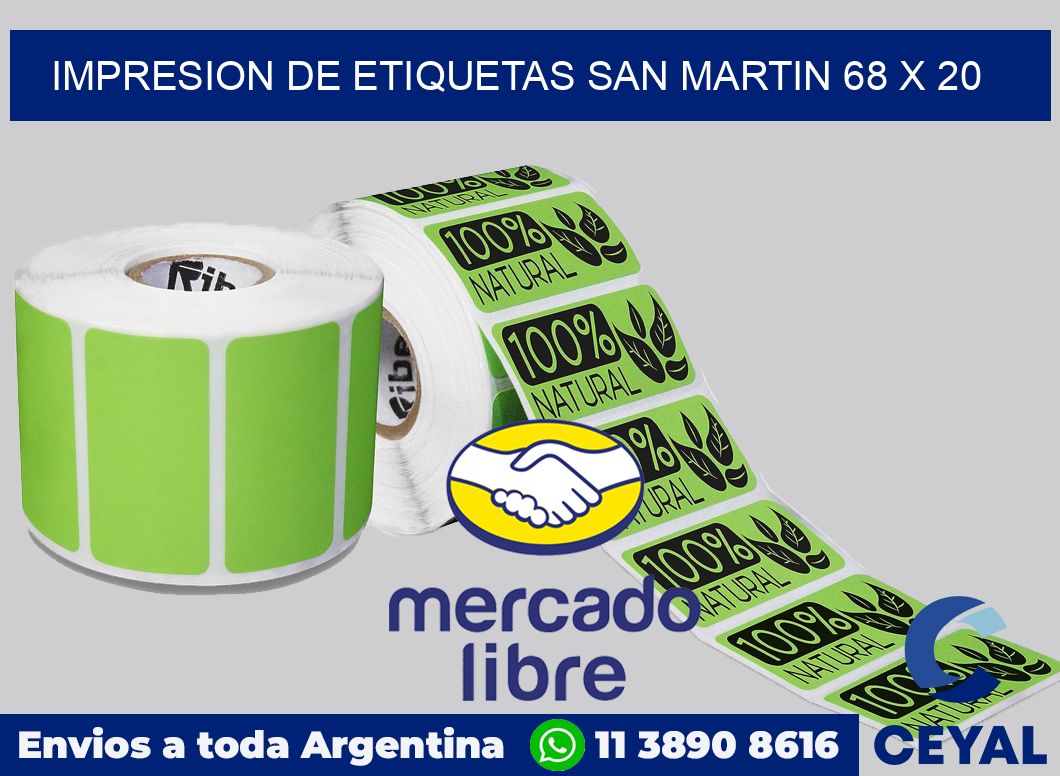 Impresion de etiquetas San Martin 68 x 20