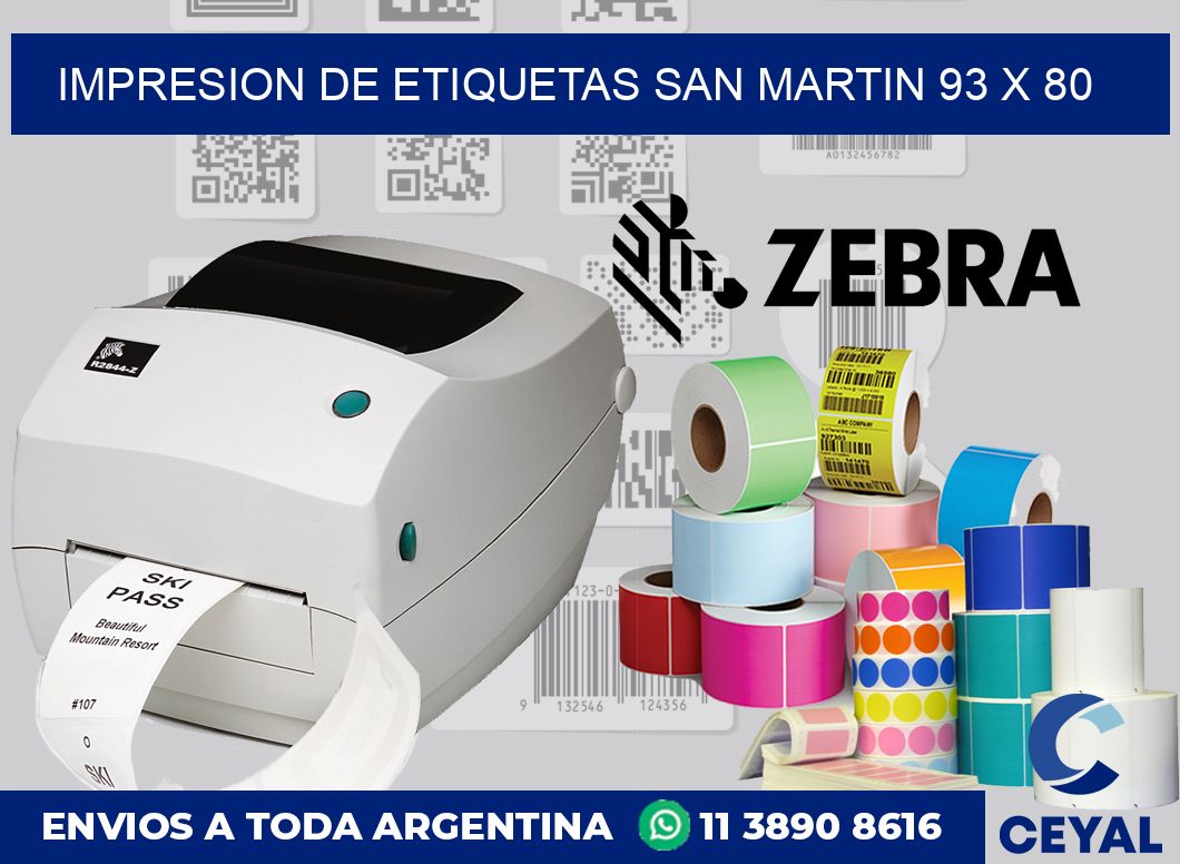 Impresion de etiquetas San Martin 93 x 80