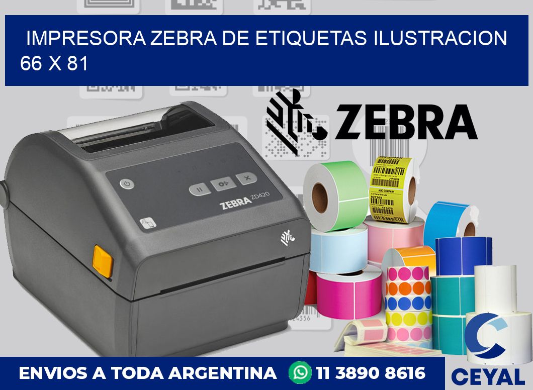 Impresora Zebra de etiquetas ilustracion 66 x 81