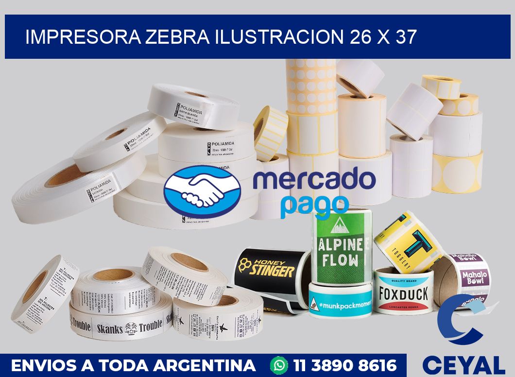 Impresora Zebra ilustracion 26 x 37