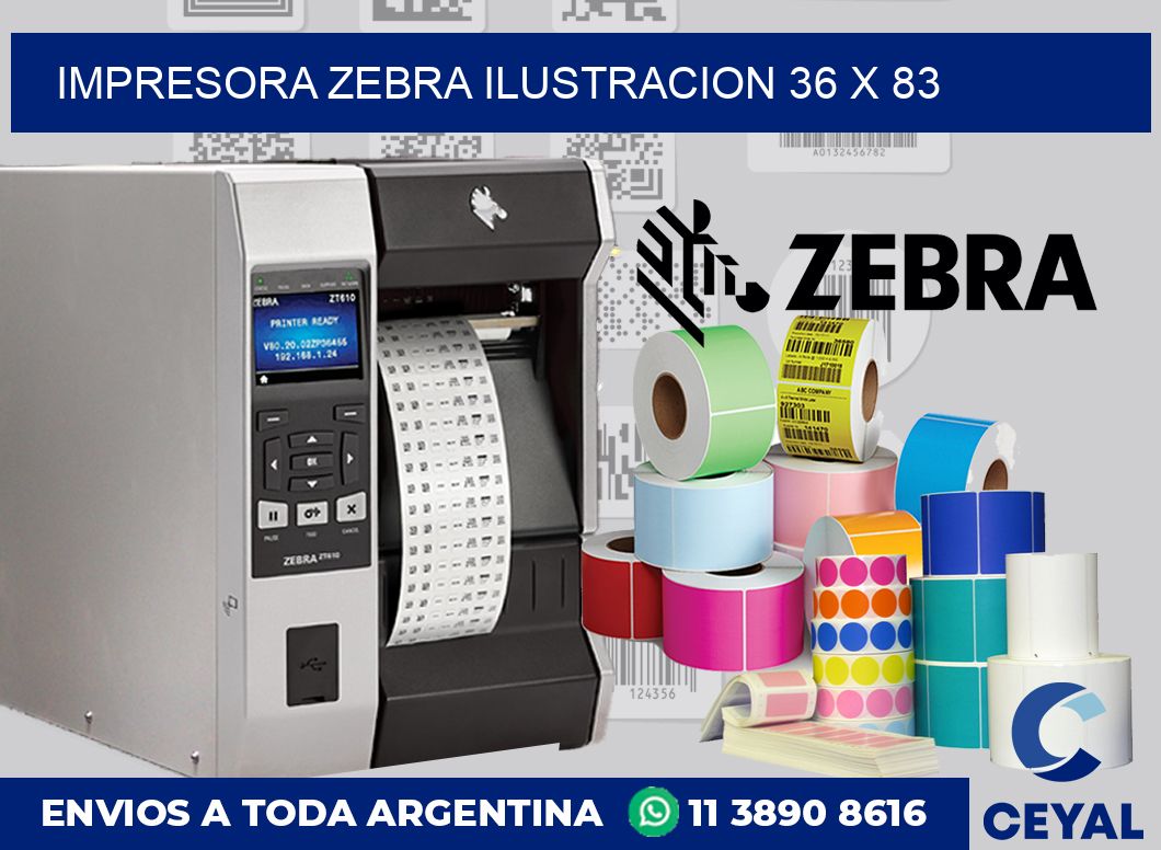 Impresora Zebra ilustracion 36 x 83