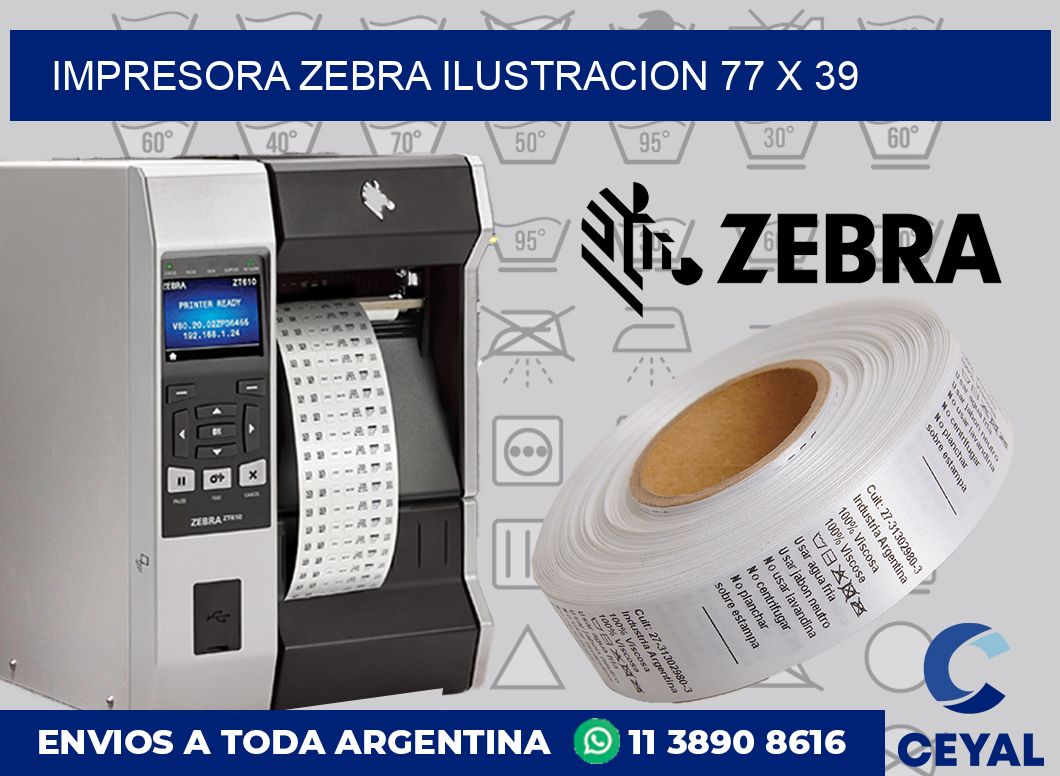 Impresora Zebra ilustracion 77 x 39