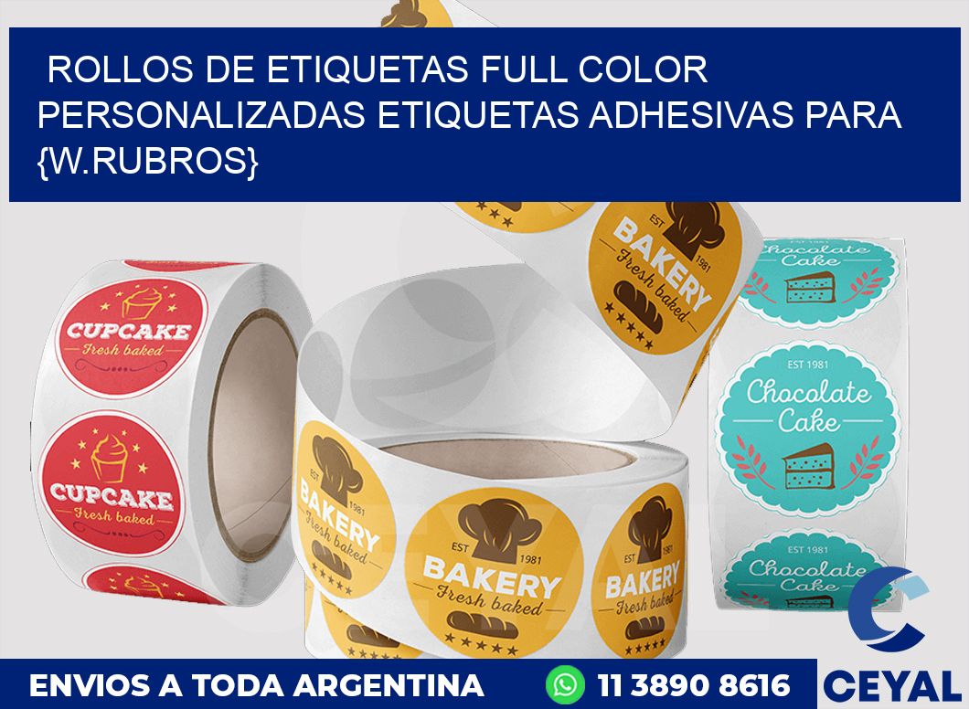 ROLLOS DE ETIQUETAS FULL COLOR PERSONALIZADAS Etiquetas adhesivas para Blanquería