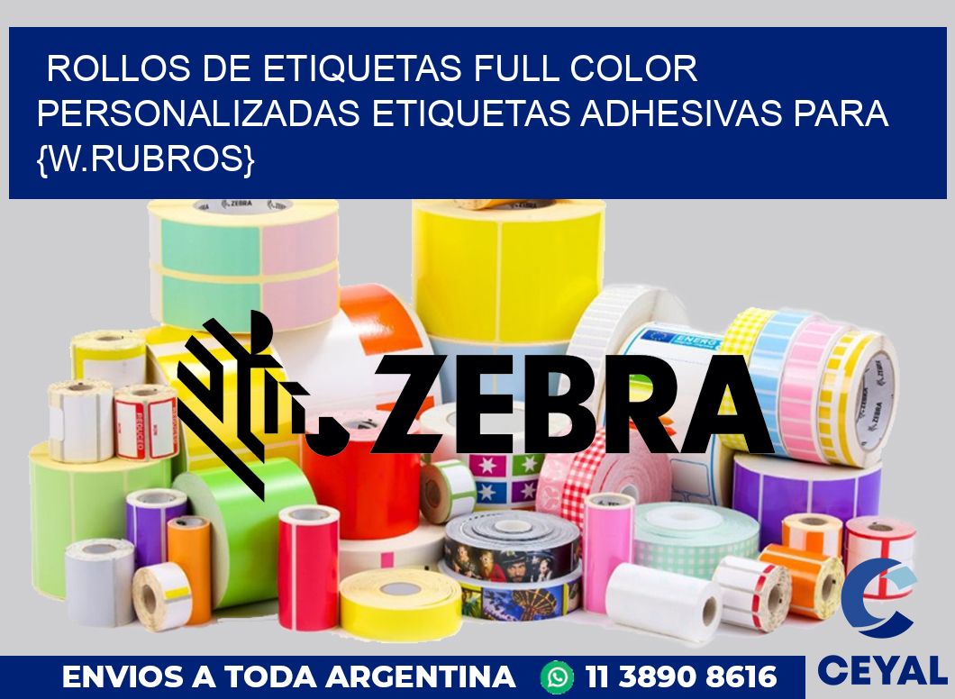 ROLLOS DE ETIQUETAS FULL COLOR PERSONALIZADAS Etiquetas adhesivas para Lavadero industrial