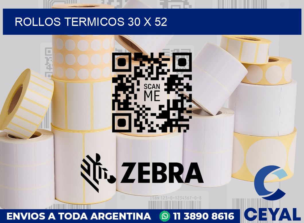 Rollos termicos 30 x 52