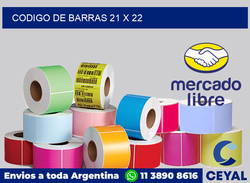codigo de barras 21 x 22