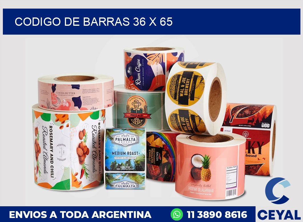 codigo de barras 36 x 65