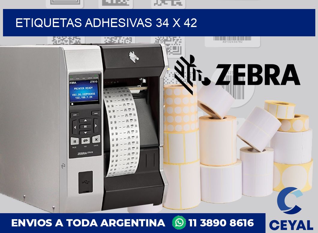 etiquetas adhesivas 34 x 42